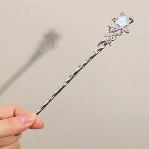 Brand New Blue Star With Silver Rhinestone Hair Pin